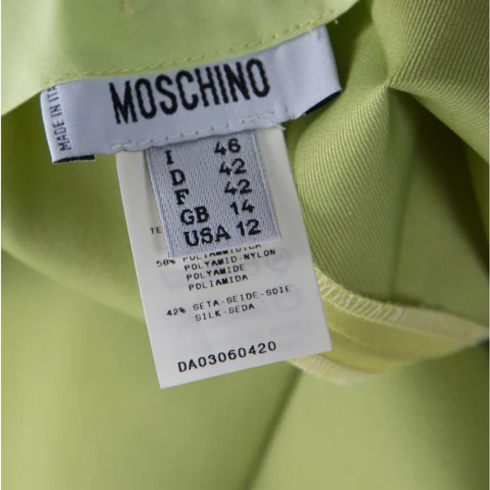 Moschino Pre-Owned Pre-owned Silk bottoms Green Dames