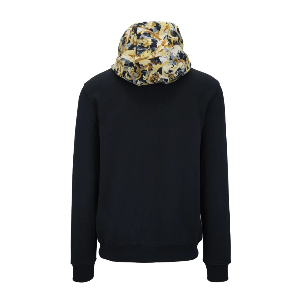 Versace Heren hoodie met multicolor detail Black Heren
