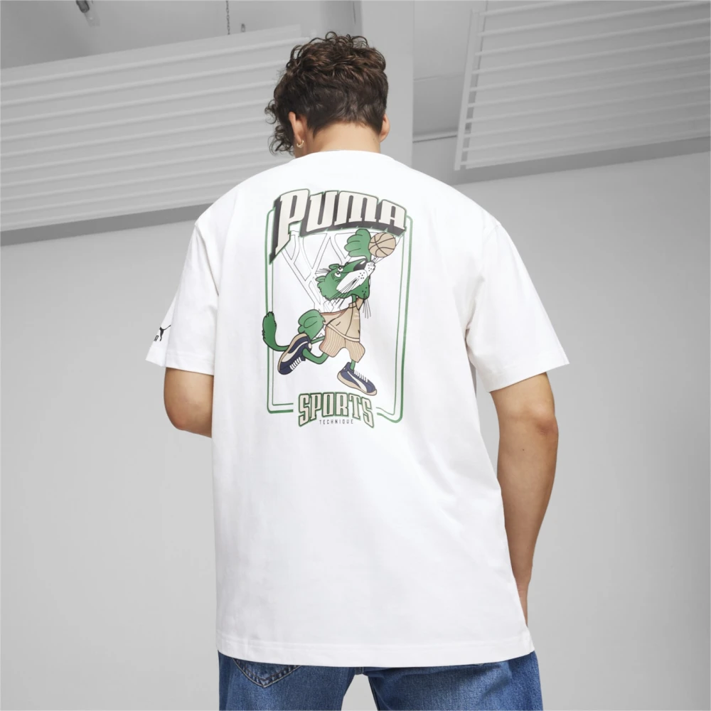Puma Fanbase Grafisch Team T-Shirt White Heren