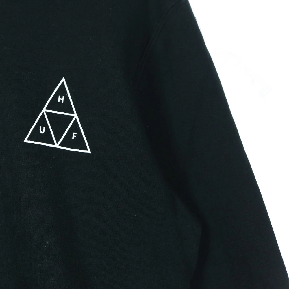 HUF Zwarte hoodie met trekkoord capuchon Black Heren
