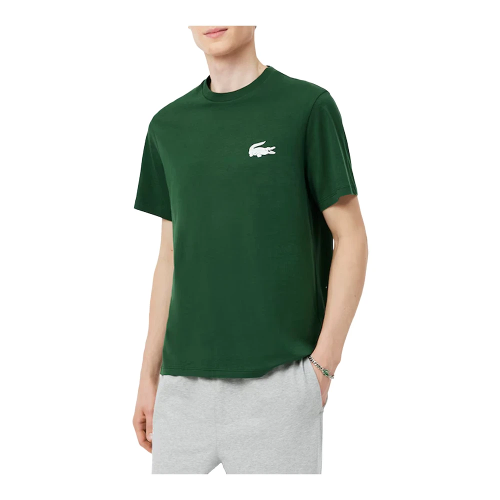 Lacoste Mannelijk Groente Tshirt Mc Coton Logo