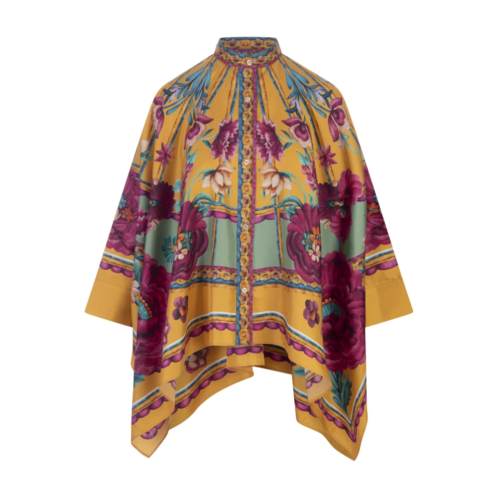 La DoubleJ Zodiac Placée Marigold Zijden Shirt Multicolor Dames