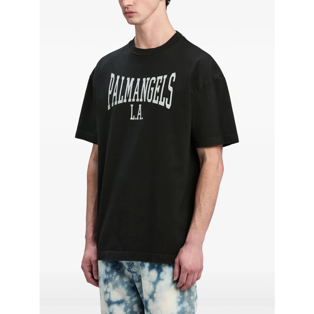 Palm Angels Klassieke College Tee Zwart Black Heren