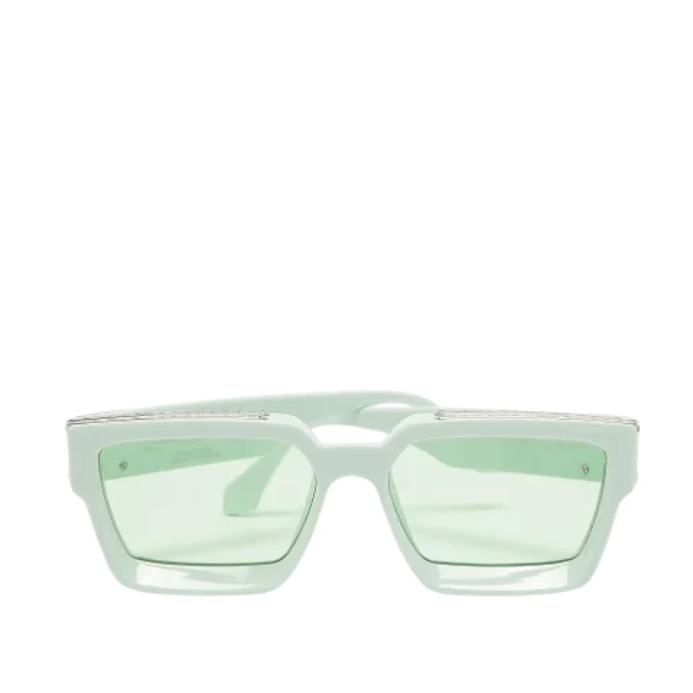 Louis Vuitton Vintage Pre-owned Acetate sunglasses Green Heren