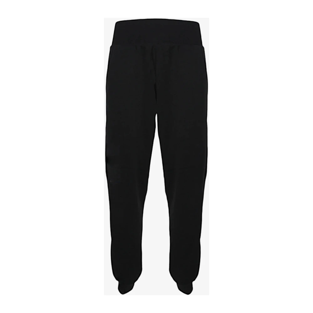 Emporio Armani Vrouw Zwart Broeken Dames, L, Katoen, Joggers Logo Eagle