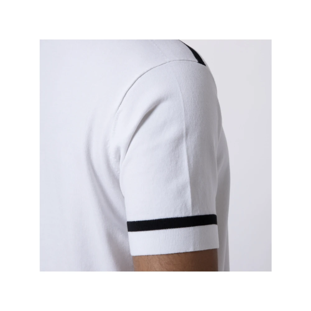 Karl Lagerfeld Witte polo met skipper kraag White Heren