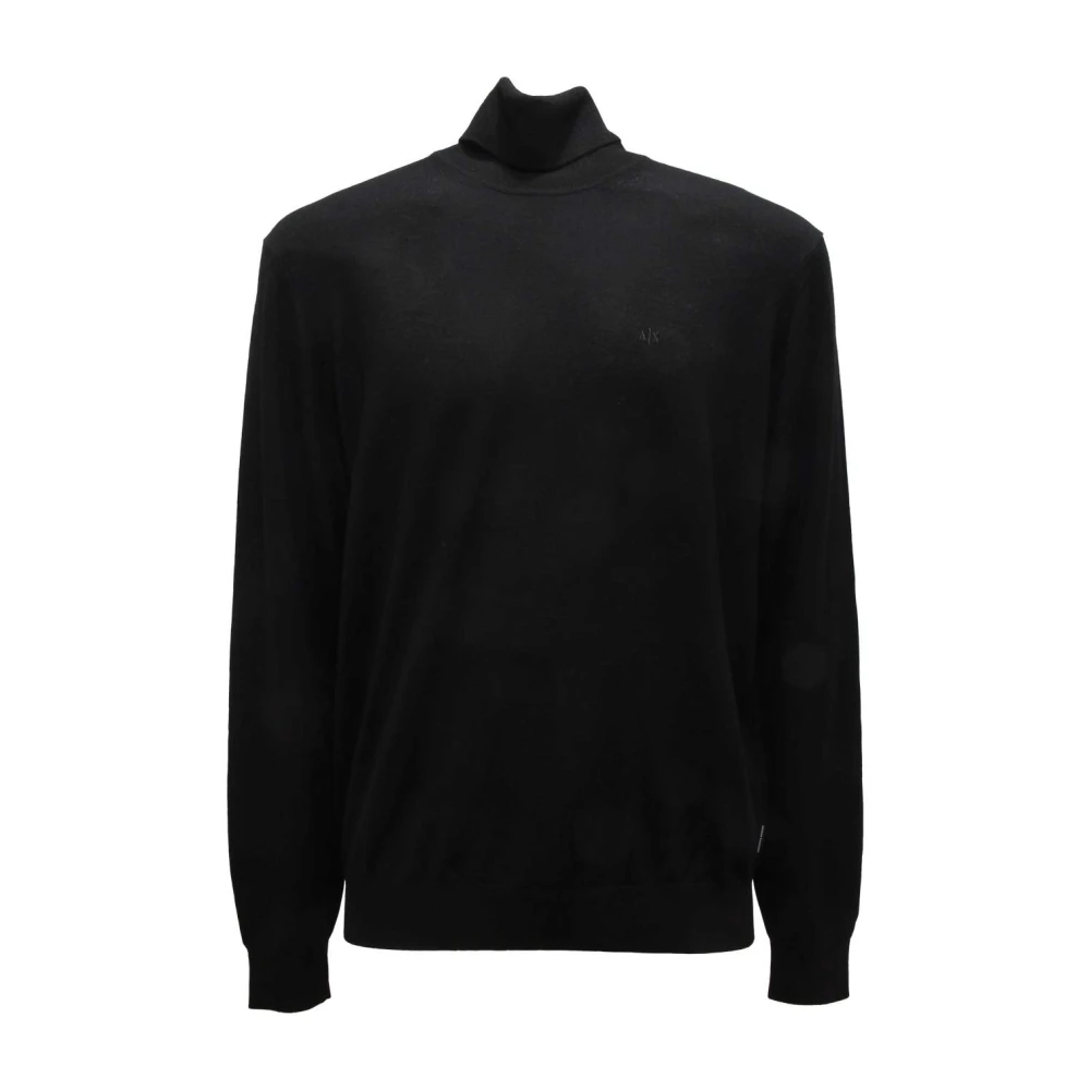 Armani Herren Schwarz Dolcevita Exchange Rollkragenpullover