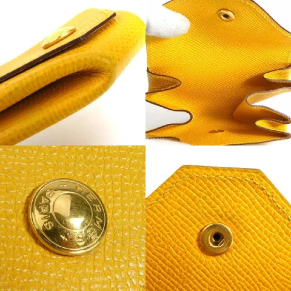 Hermès Vintage Pre-owned Leather wallets Yellow Dames