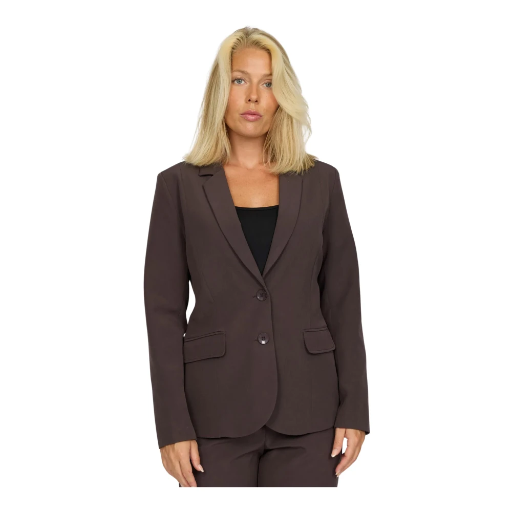 2-Biz Blazer Bruin Brown Dames