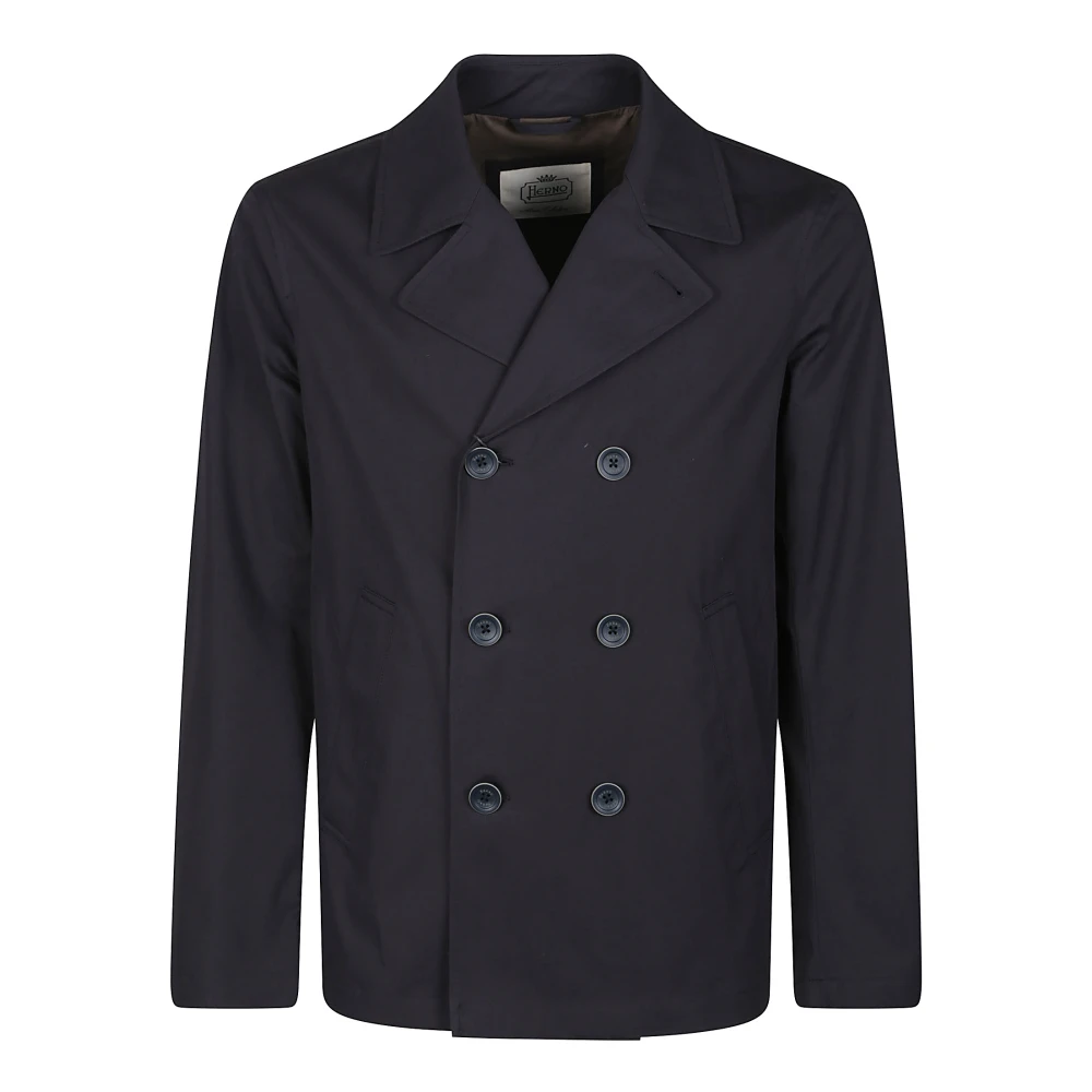 Herno Klassieke Peacoat voor Mannen Blue Heren