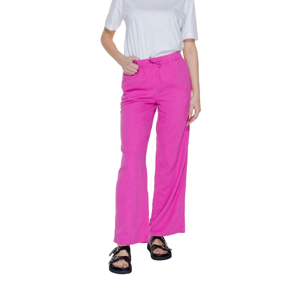 Only Rosa Linnen Palazzo Broek Collectie Pink Dames