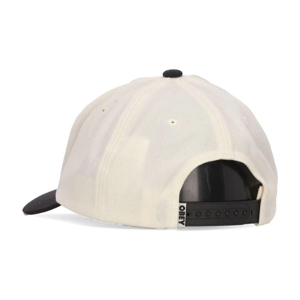 Obey Gebogen Klep Klassieke Pet Wit Multi White Heren