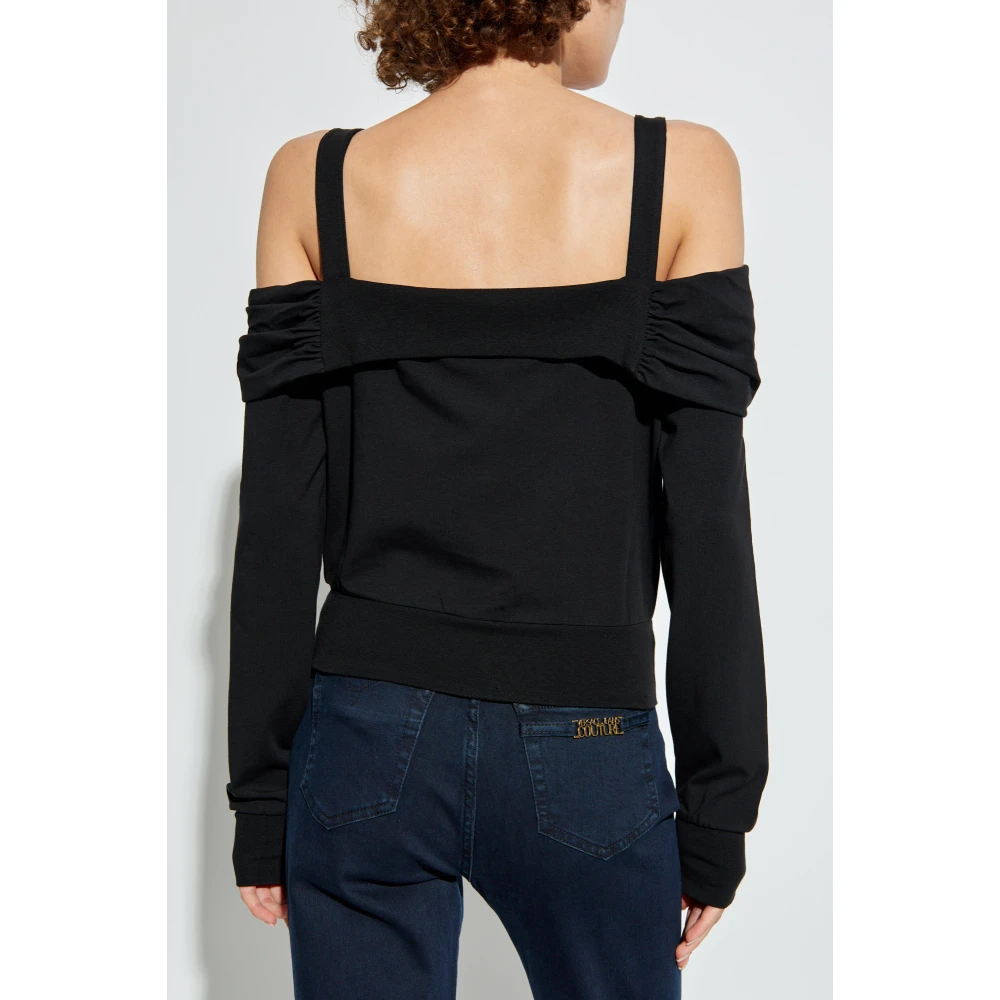 Versace Jeans Couture Sweatshirt met Logo Black Dames