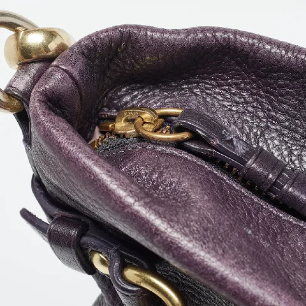Coach Pre-owned Leather handbags Purple Dames