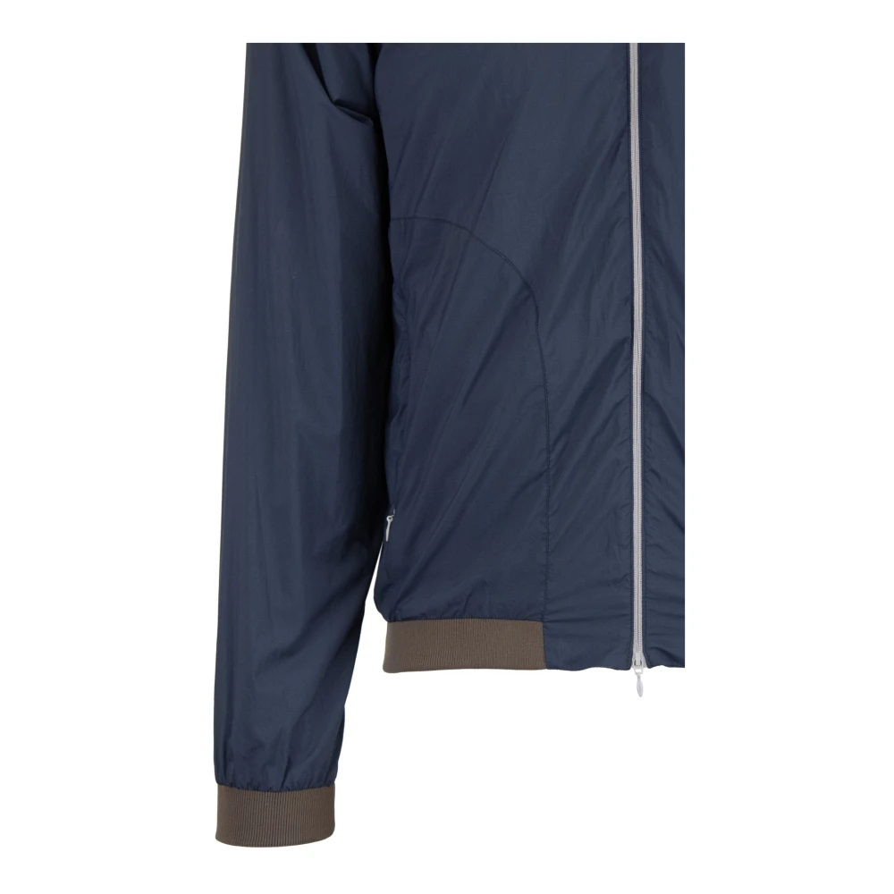 Herno Heren Zip Jas met Capuchon Blue Heren