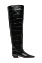 bottes-style-country-noires-en-cuir-croco-embosse