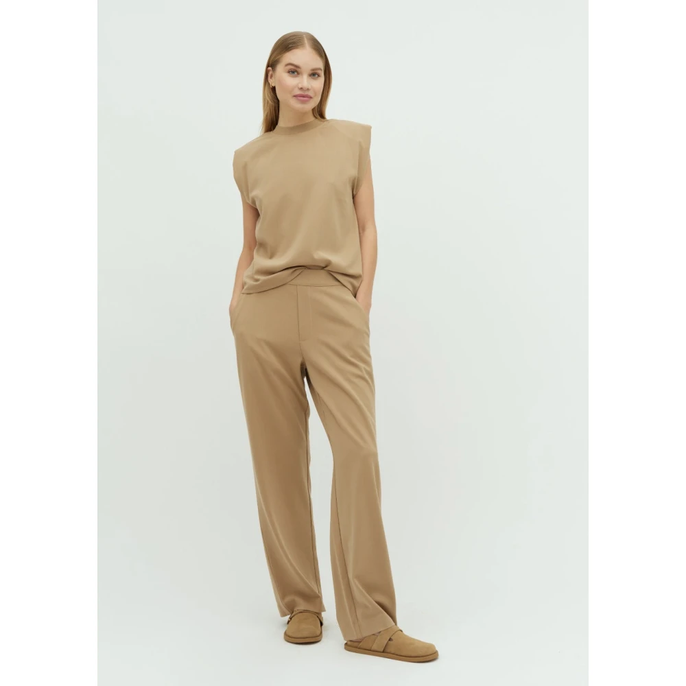 MbyM Beige Wide Leg Broek Emmett Beige Dames