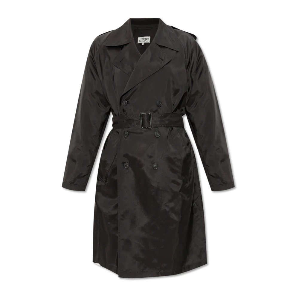 MM6 Maison Margiela Trenchcoat met zakken Black Dames