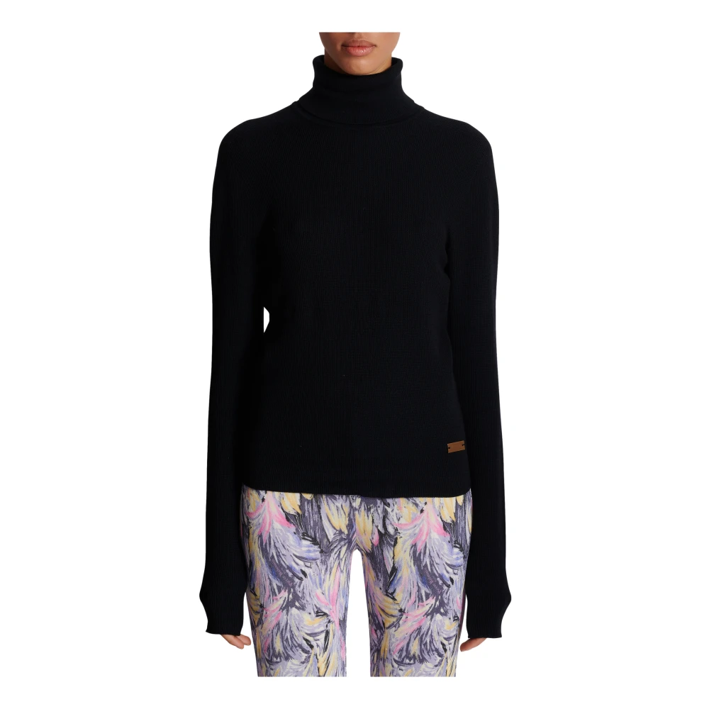 Balmain Gebreide coltrui Black Dames