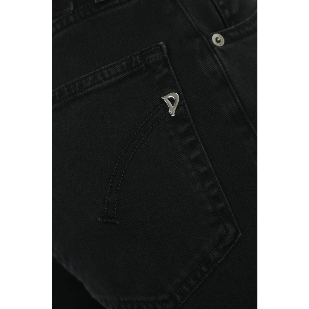 Dondup Zwarte Wijde Pijp Broek Black Dames