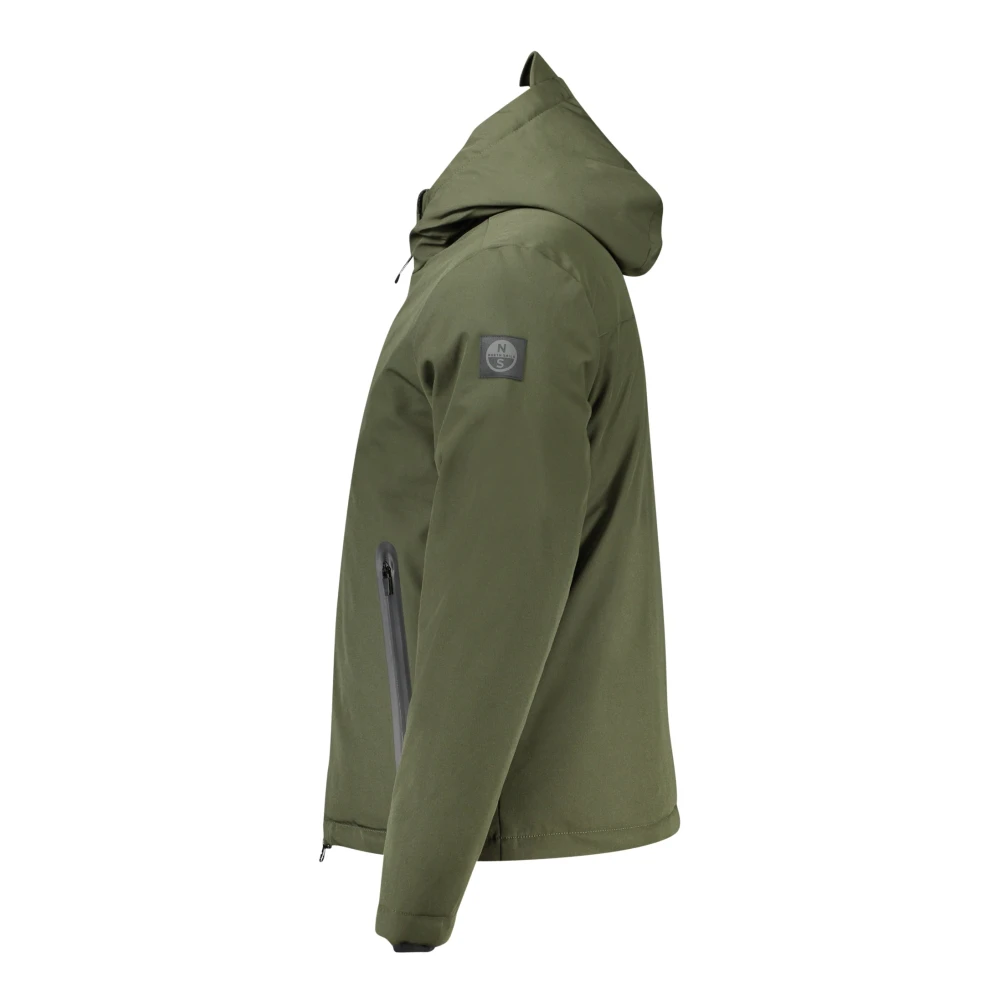 North Sails Groene hoodie met zakken en rits Green Heren