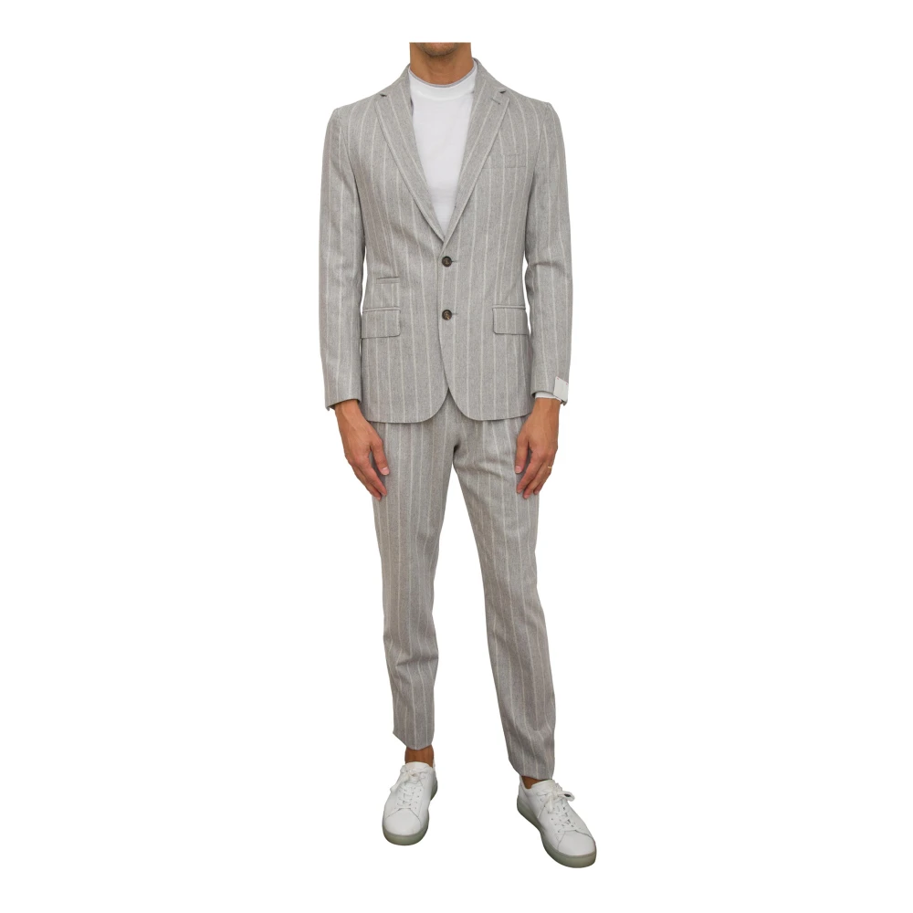 Eleventy Men's Gray Suit Trousers Single Breasted Style - Single Breasted Suits - Xl - Suits