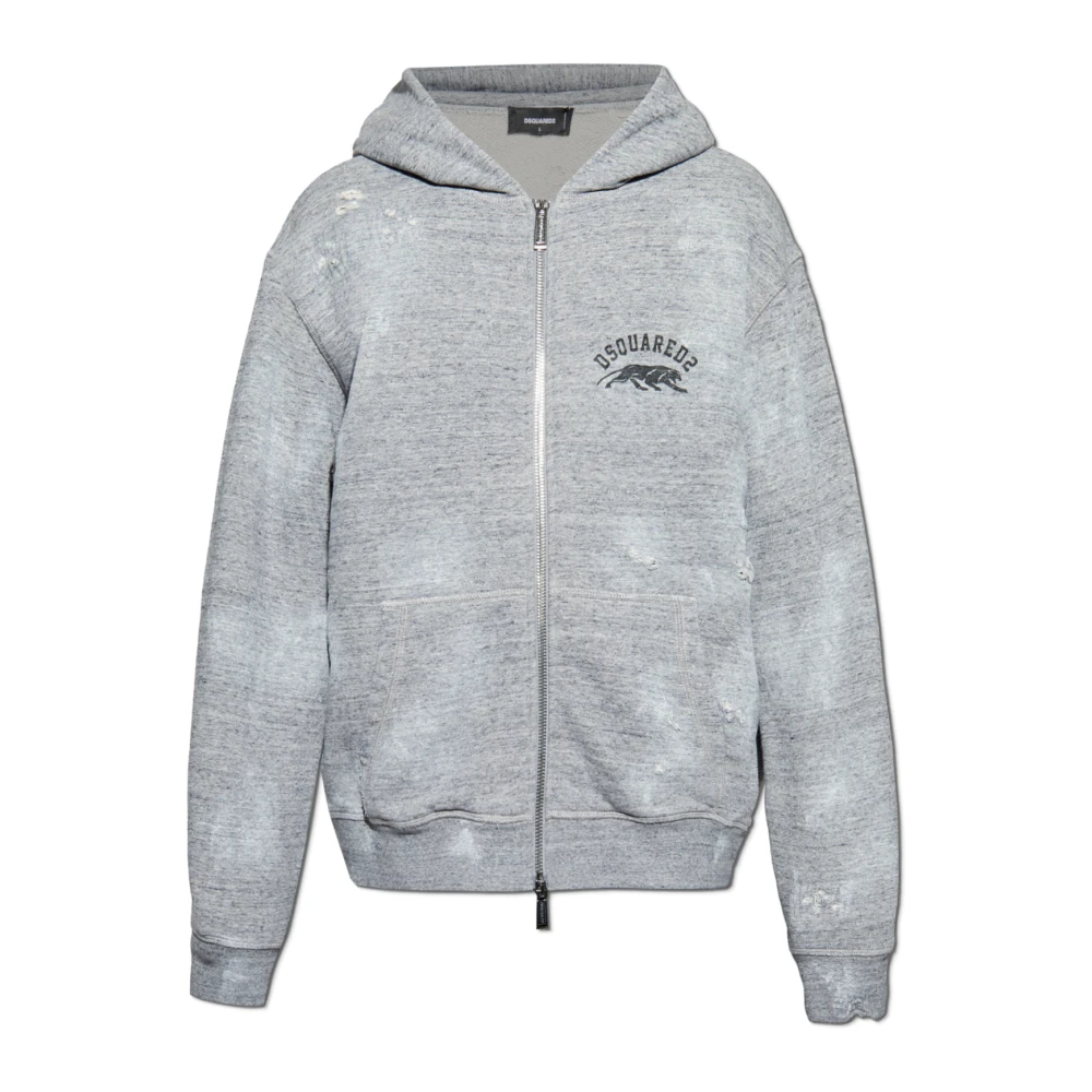 Dsquared2 Sweatshirt met logo Gray Heren