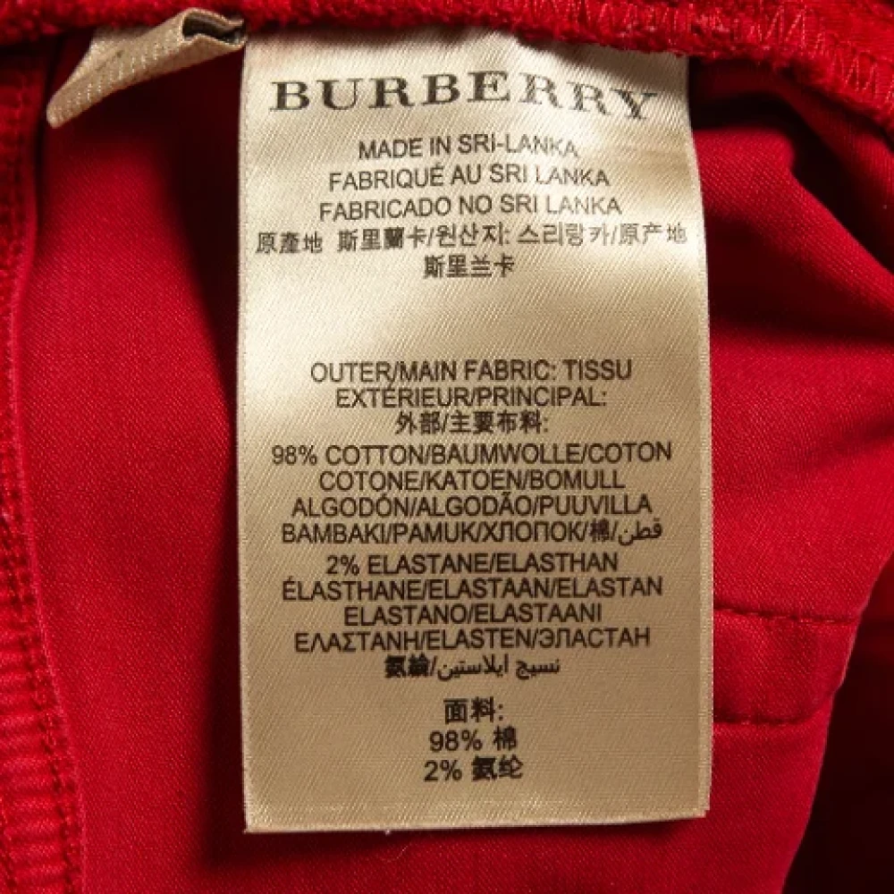 Burberry Vintage Pre-owned Denim jeans Red Dames
