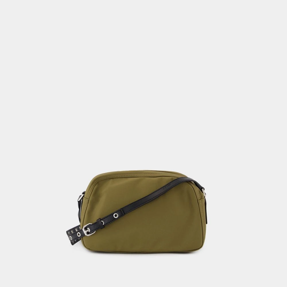 Ganni Groene Nylon Camera Schoudertas Green Dames