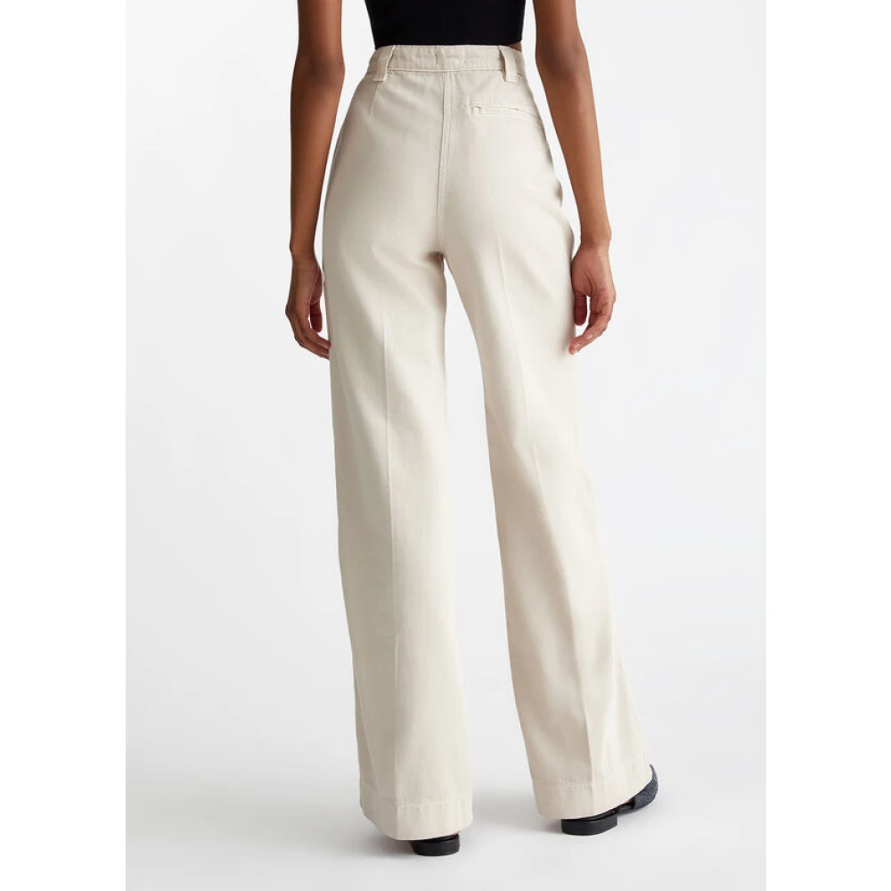 Liu Jo Rechte katoenen broek metalen detail Gray Dames