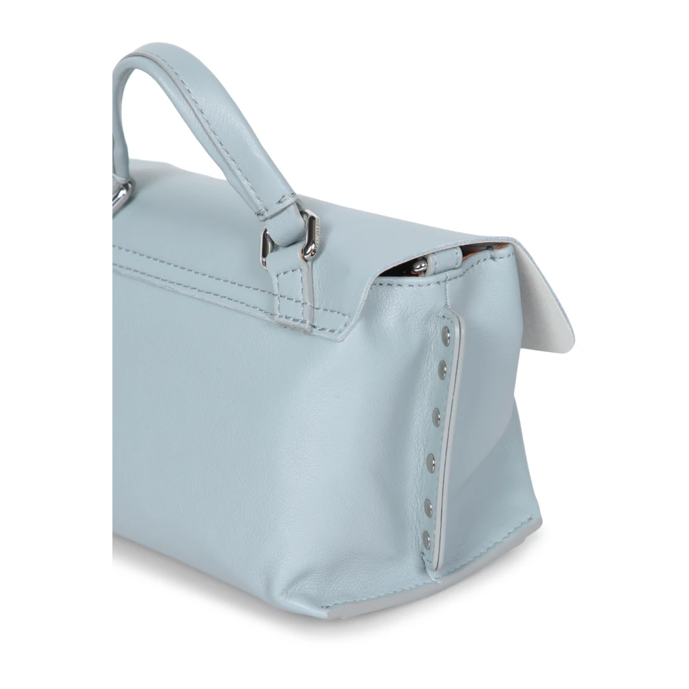 Zanellato Blauwe Leren Flap Tas Blue Dames