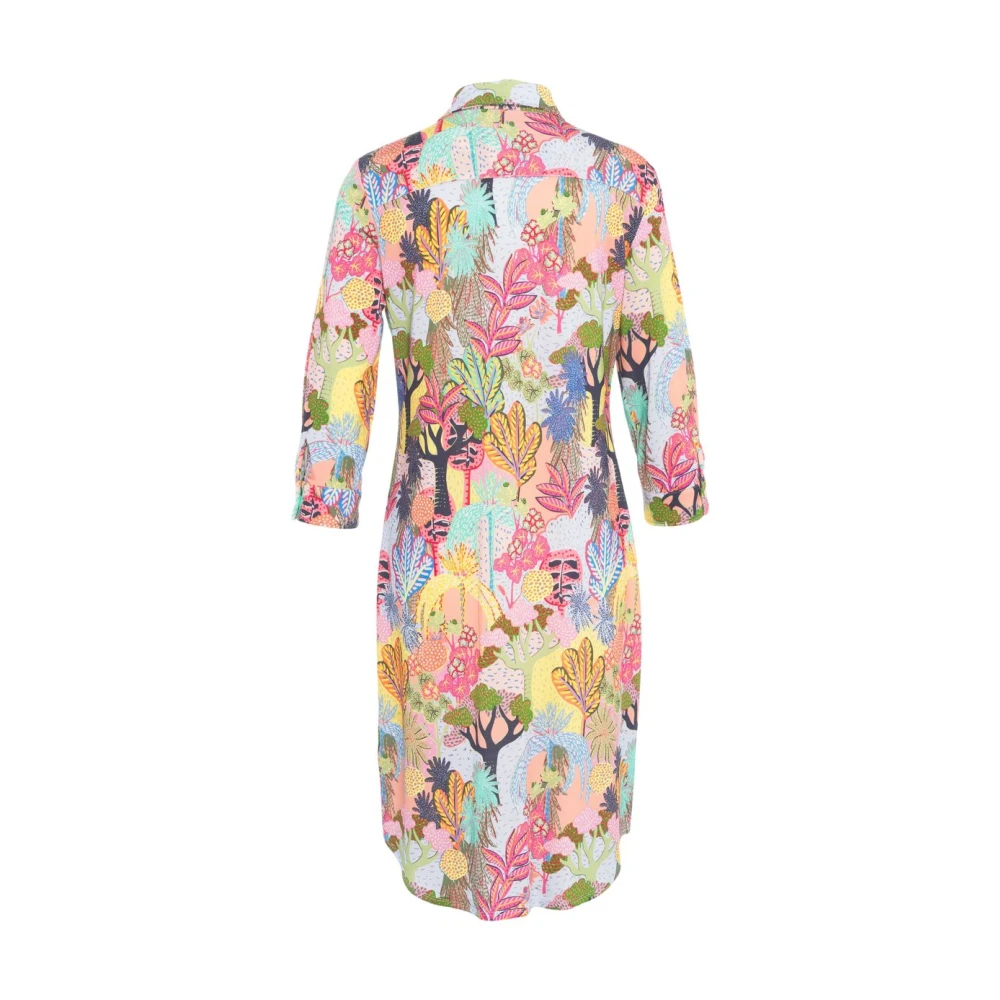 Himon's Multicolor Overhemdjurk met Overhemdkraag Multicolor Dames