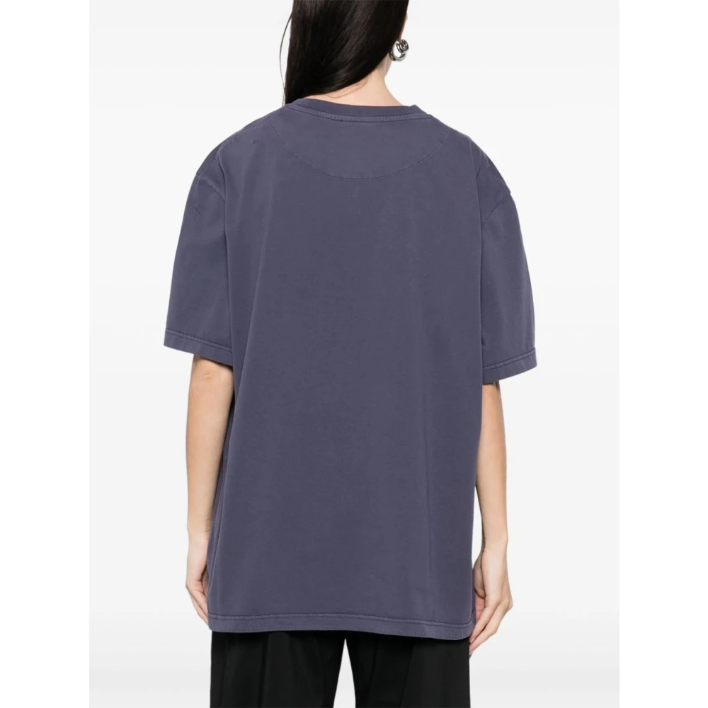 The Attico Paarse Crew Neck T-shirts en Polos Purple Dames