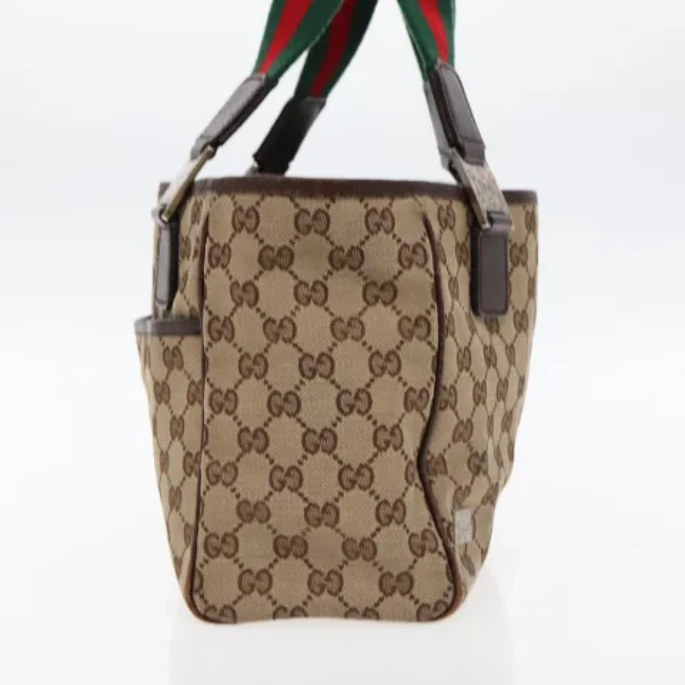 Gucci Vintage Pre-owned Canvas gucci-bags Beige Dames