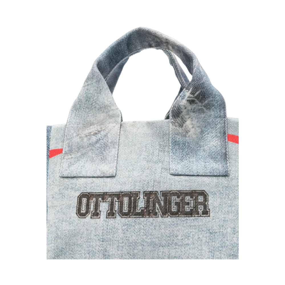 Ottolinger Indigo Blauwe Logo Print Tote Tas Blue Dames