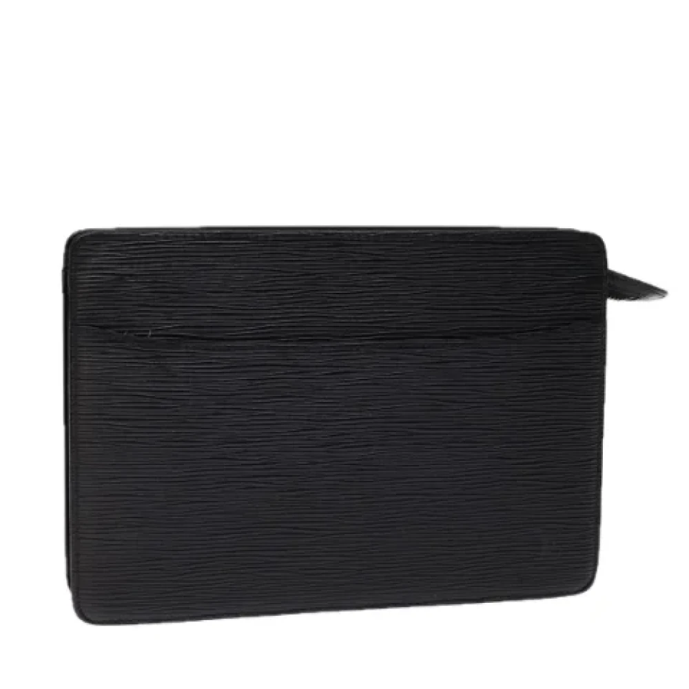 Louis Vuitton Vintage Pre-owned Leather clutches Black Dames