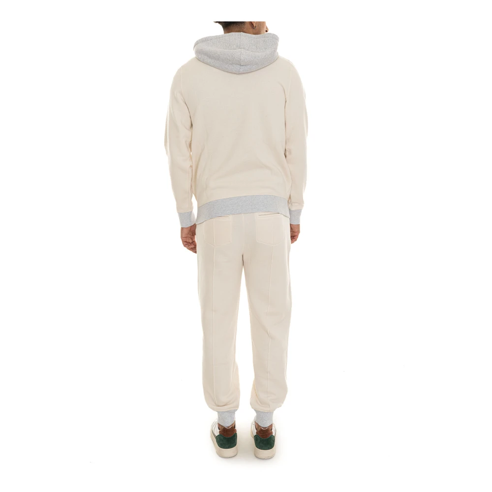 Gran Sasso Bicolored Hooded Sports Tracksuit Beige Dames
