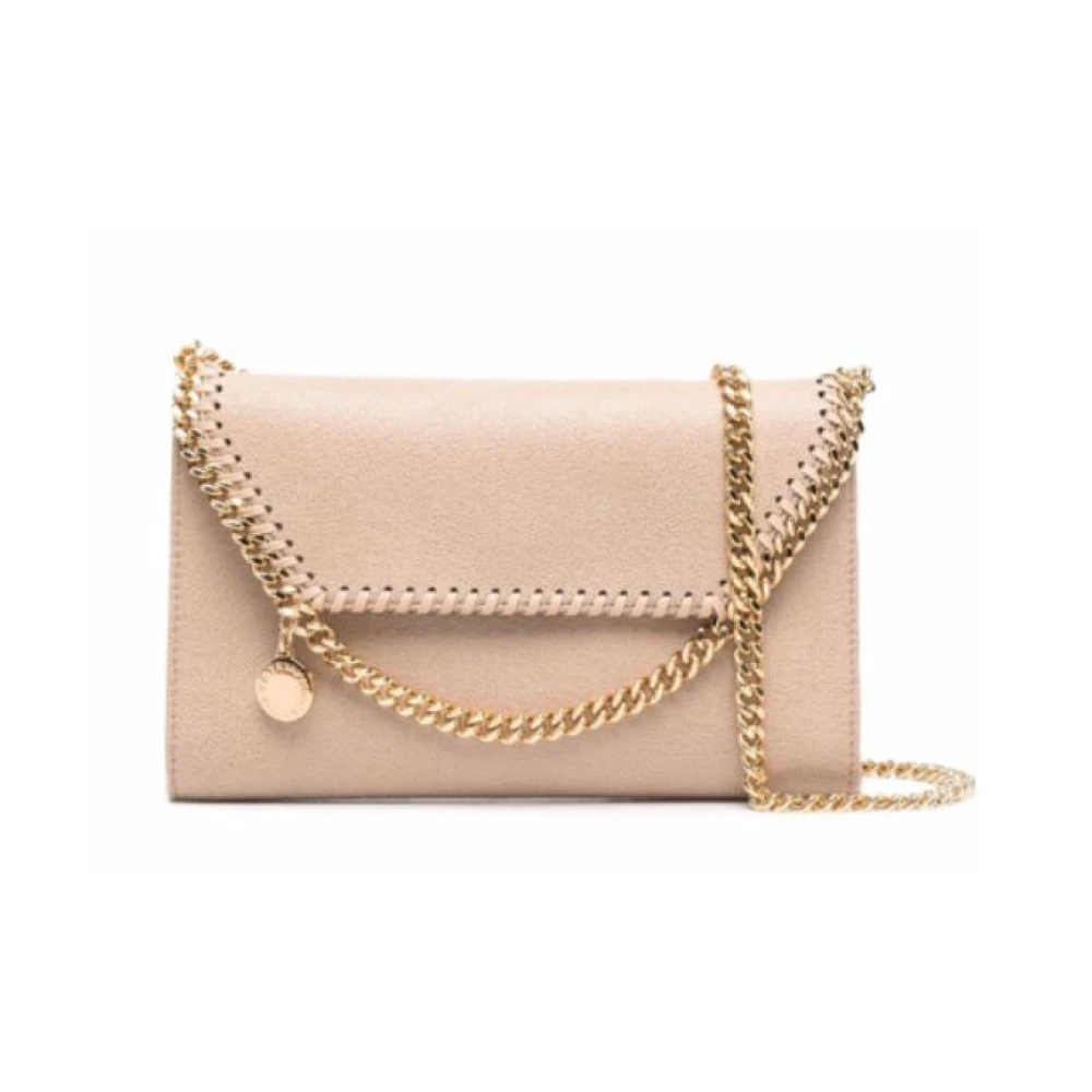 Stella Mccartney Veganistisch lederen ketting-link trim tas Beige Dames