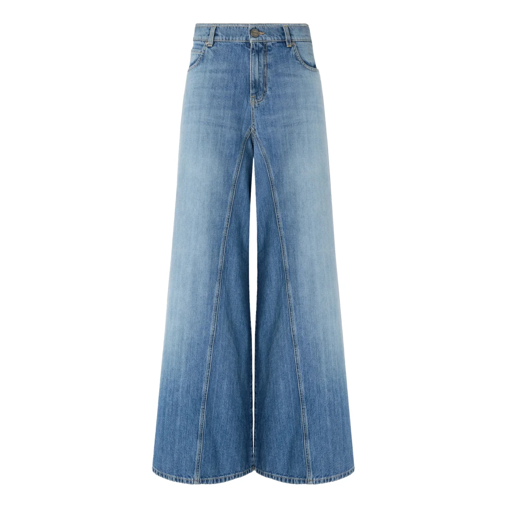 Pinko Women's Blue Wide Jeans, W27, Wide Jeans
