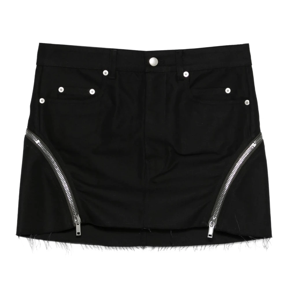 Rick Owens Women's Black Mini Skirt - Short Skirts - L - Skirts