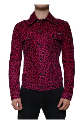 fuchsia-leopard-button-down-collared-jacket