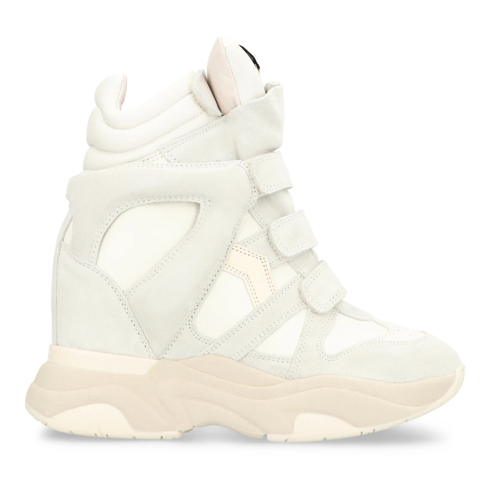 Isabel Marant Suede wedge sneakers met ronde neus Dames Schoenen Wit