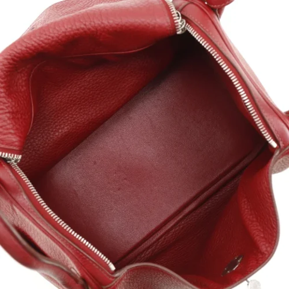 Hermès Vintage Pre-owned Leather shoulder-bags Red Dames