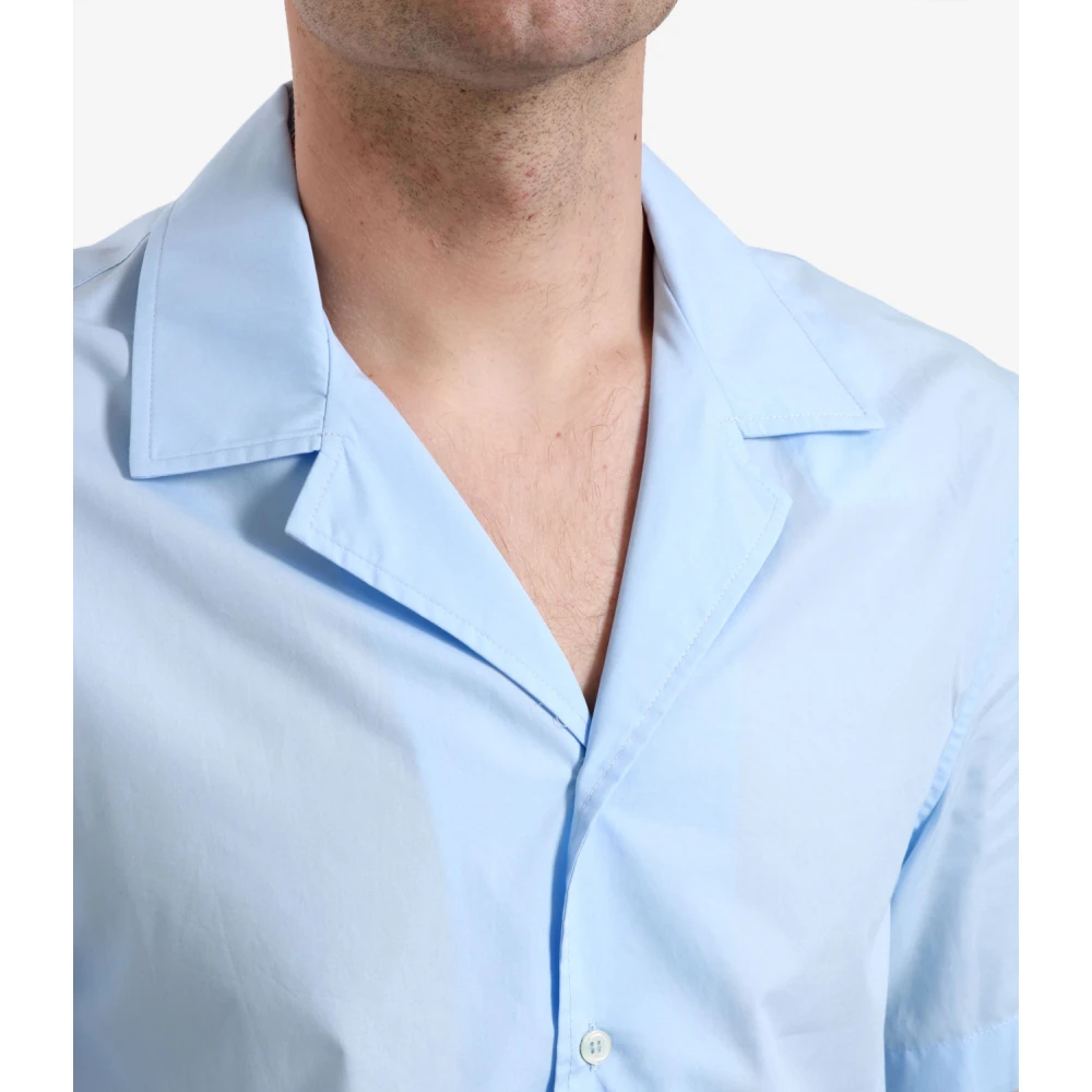 Mauro Grifoni Short Sleeve Shirts Blue Heren