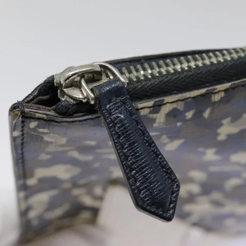 Fendi Vintage Pre-owned Leather clutches Blue Dames