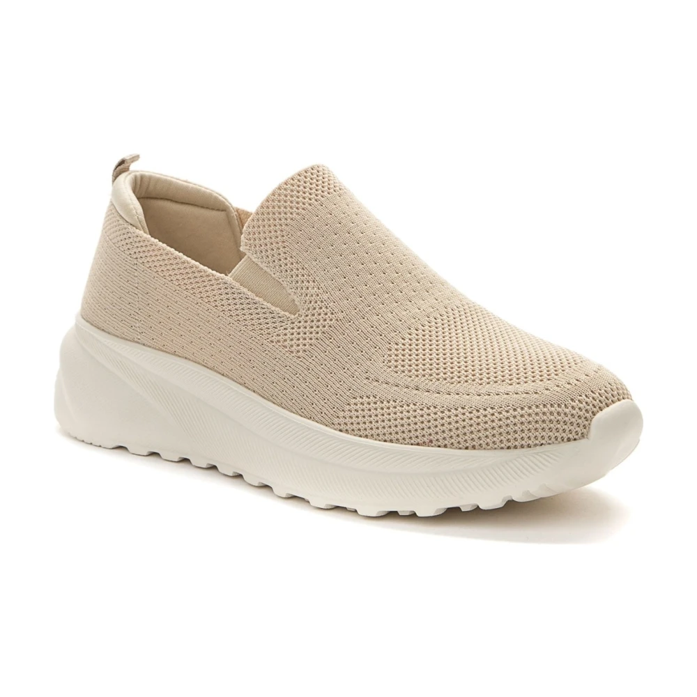 Grunberg Women's Beige Sneakers, 7 Uk, Leisure Trainers