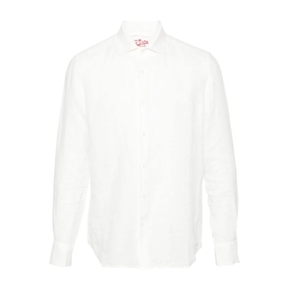MC2 Saint Barth Witte Linnen Pamplona Shirt White Heren