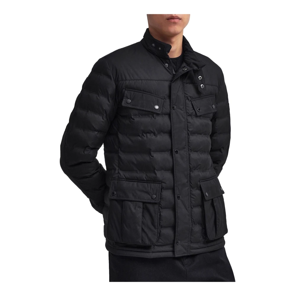 Barbour Gelaste Ariel Gewatteerde Jas Zwart Black Heren