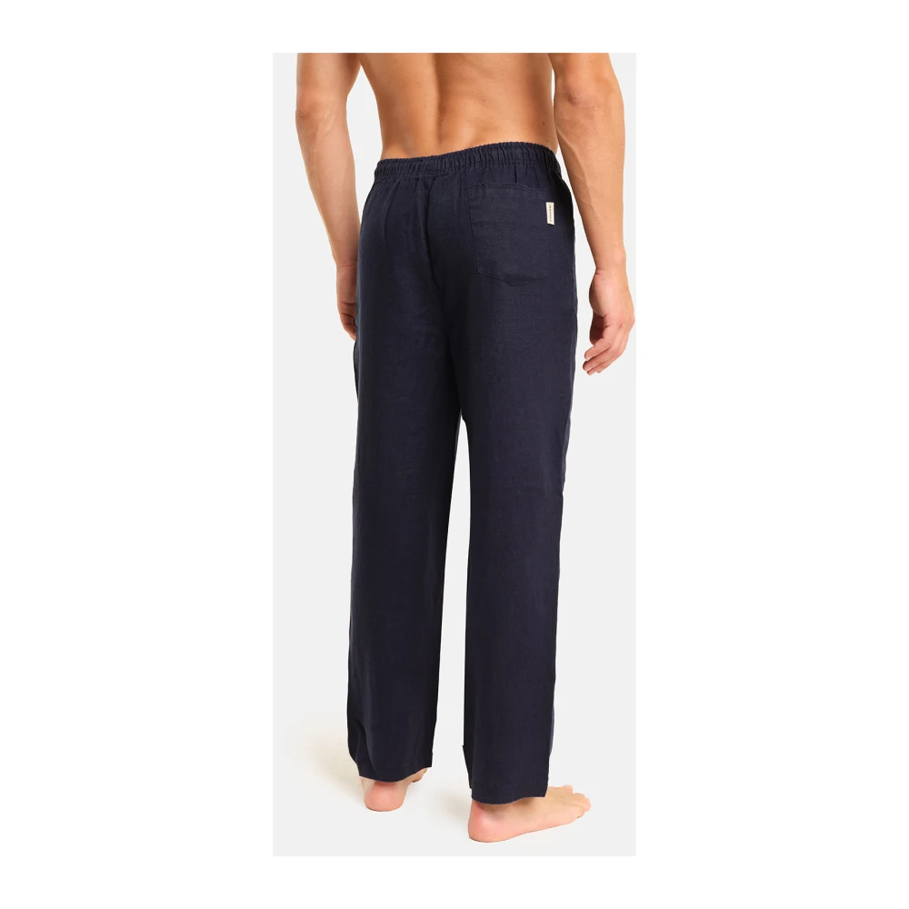 Peninsula Italiaanse Linnen Broek Blue Heren