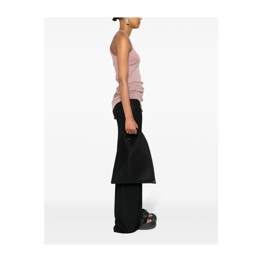 MM6 Maison Margiela Zwarte Canvas Japanse tas met contrastnaden Black Dames